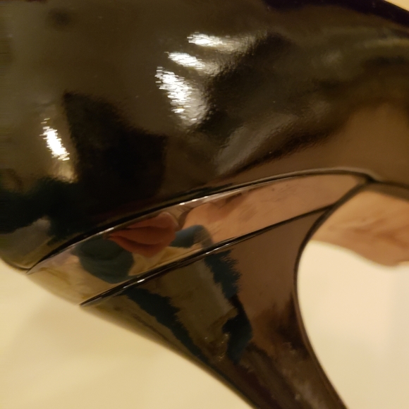 Cole Haan "nike air" platform Patten leather pumps, size 7.5, black - Picture 4 of 5